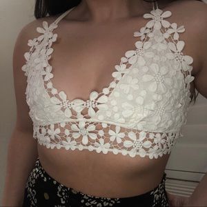 Crochet Lace Daisy Bralette🌼